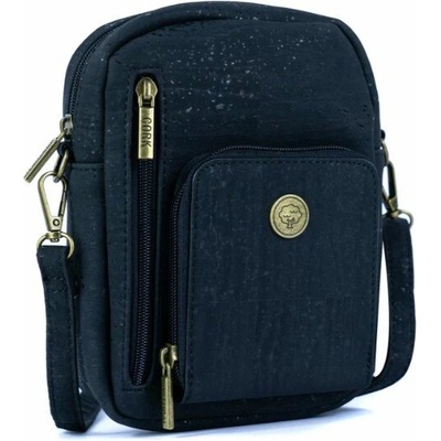 Korková crossbody taška Čierna