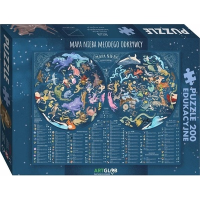 Artglob 200 Mapa Nebe mladého průzkumníka 200 dílků