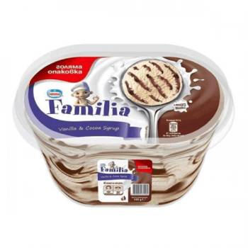 Сладолед Familia какао с бисквитки и лешници Nestle 433гр