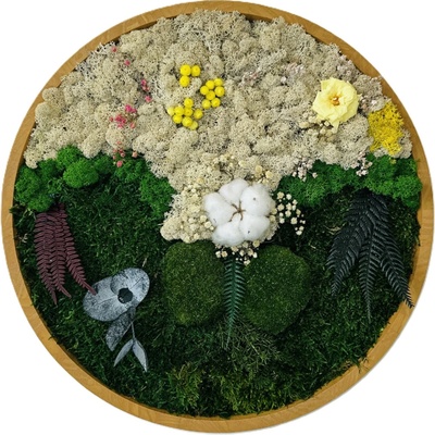 Machový obraz - rastliny Veľkosť rámu: 30cm