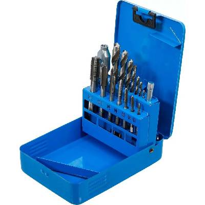 BGS Technic BGS 1987 Závitníky M3-M12, vrtáky 2,5-10,2 mm, sada 15 dílů