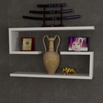 ASIR GROUP К-кт 2бр. етажерки jenika бели (as0727)