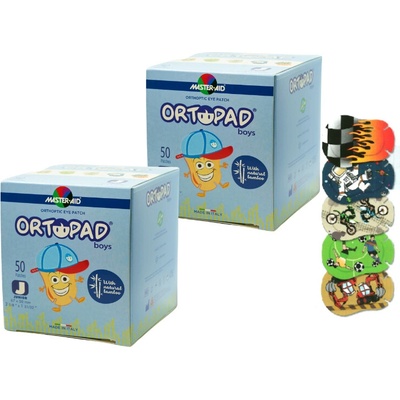 Ortopad detské okluzory Boys with natural bamboo 2 x 50 ks Regular