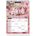Lizzycalendar Стенен календар lizzycalendar b/4, вертикален, със спирална подвързия, „Мама-планирачка в стил скрапбук, 2027 г (7540226005)