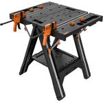 WORX PEGASUS WX051 mobile multifunctional workbench - high-quality foldable work table for the workshop, max. load 450kg - including quick clamping device - high stability & large work surface (WX051)
