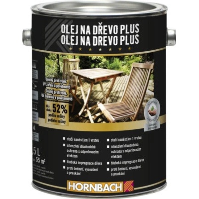 Hornbach Olej na dřevo plus 2,5 l bezbarvý