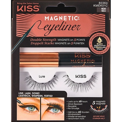 Kiss Magnetické umelé riasy s očnými linkami Magnetic Eyeliner & Lash Kit Lure