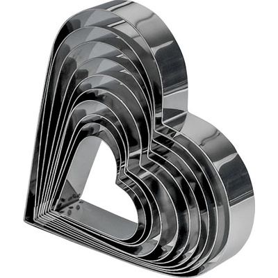 Martellato ráfek dortový nerez srdce prům.20 v.5cm