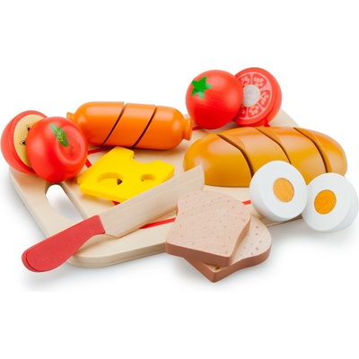 New Classic Toys dřevěné krájecí potraviny snídaně 10 ks