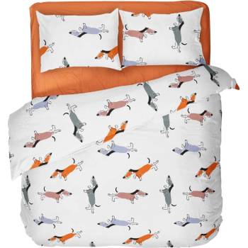 Image 1 of Dilios Двоен спален комплект Доги с един плик 100% памук ранфорс