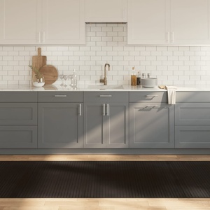 vidaXL Килим, правоъгълен, тъмнокафяв, 100x300 см, бамбук (376953)