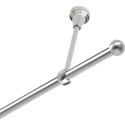 OK-GarnýžeCZ Garnýž kovová jednořadá 19mm Koule nerez 440 cm do stropu / na tunýlek - bez kroužků