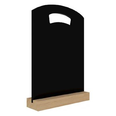 Allboards KPL-HOLD4 Černá křídová oboustranná tabule na stůl - S ÚCHYTEM sada 4 ks se stojany 22 x 16 cm
