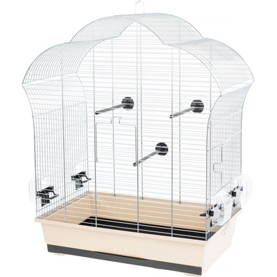 INTER-ZOO Pet Products Клетка за птици LAURA III хром 60, 5 x 34 x 71, 5 cm БЕЖОВА
