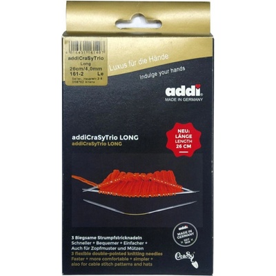 Addi Jehlice CraSyTrio Long, trojice jehlic 26 cm / 4,5 mm