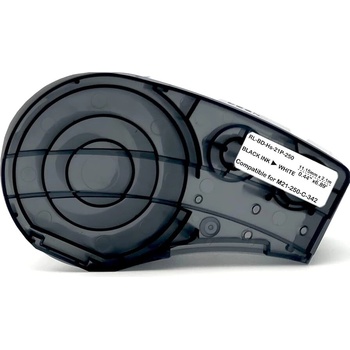 Pro Brady Brady M21-250-C-342-WT, 11, 15 mm x 2, 13 m, черен печат / бял фон, съвместима лента (M21-250-C-342-WT)