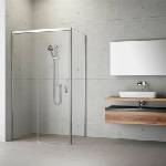 Radaway Правоъгълна душ кабина с плъзгаща се врата Radaway Idea KDJ 150x90 см хром-прозрачна лява (387045-01-01L+387050-01-01R)