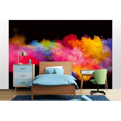 DIMEX ART Самозалепваща се флизелинова фототапета цветни експлозия на прах 375 x 250 см