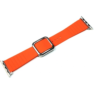 JC Силиконова каишка с магнитна закопчалка за Apple Watch 42мм, 44мм, 45мм, 46мм, Ultra 49мм - JC Design Modern Buckle Band (оранжев)