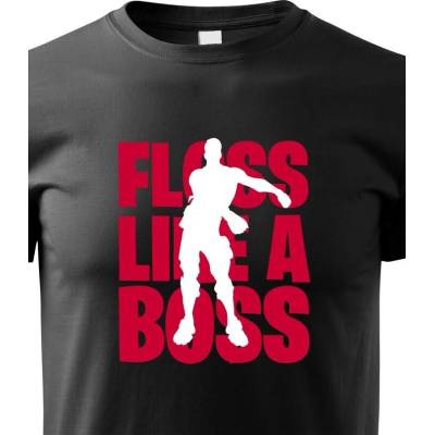 Dětské tričko Floss like Boss Černá Canvas Dětské tričko Bezvatriko.cz 1