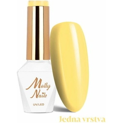 Gél lak Molly Nails Sorbet 290 Lemon Cream pastelovo žltý 8