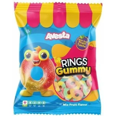 Avesta želé party rings gummy 80 g