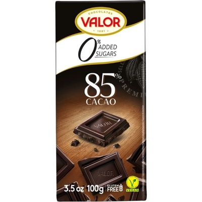 Valor bez cukru hořká 85% 100 g