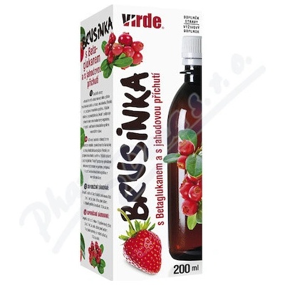 Virde Brusnica sirup s betaglukany 200 ml