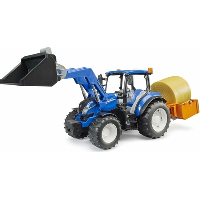 Bruder 02187 New Holland T5.120 s čelným nakladačom, sklápacou skriňou a vidlami