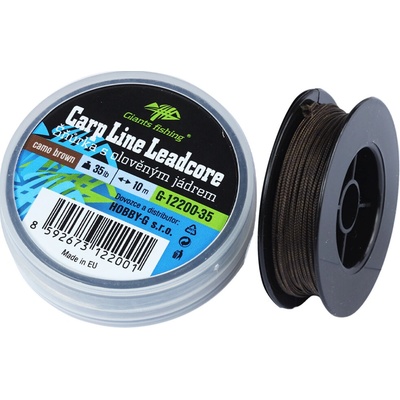 Giants fishing Olověná šňůra Carp Line Leadcore, 10m, Camo brown 35lb