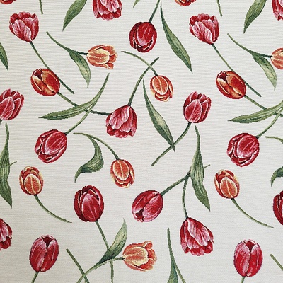Gobelínová látka TULIPÁNY III veľký vzor šírka 280 cm