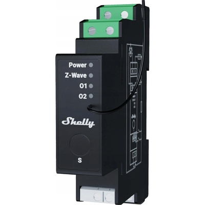 Shelly Qubino Pro 2PM 2-kanálové relé na DIN lištu s měřením energie