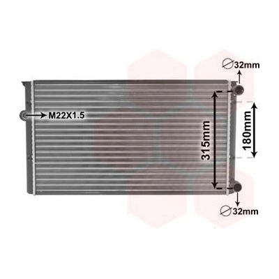 Chladič, chlazení motoru VAN WEZEL 58002105