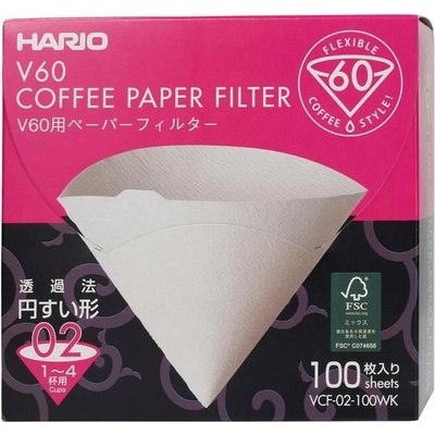 Hario V60-02 biele 100k VCF-02-100WK