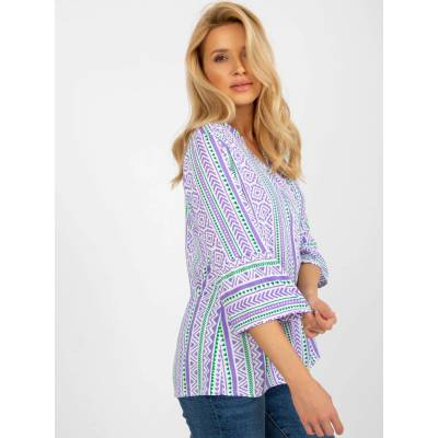 Blouse D73771M11062C-purple biela Sublevel