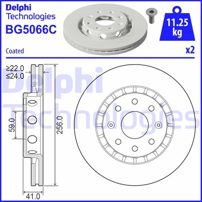 DELPHI Brzdový kotúč BG5066C