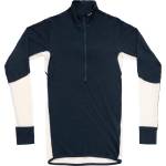 Devold Мъжко мериносово термобельо Devold Wool Mesh 190 Zip Neck Merino shirt - Ink / Offwhite (015-2384-0112)
