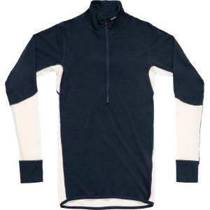 Devold Мъжко мериносово термобельо Devold Wool Mesh 190 Zip Neck Merino shirt - Ink / Offwhite (015-2384-0112)
