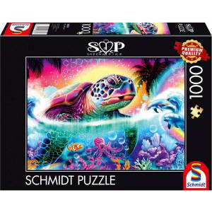 Schmidt Spiele Пъзел Schmidt от 1000 части - Неонова костенурка (58634)
