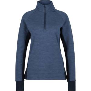 Stoic Дамски вълнен пуловер Stoic Women's MerinoFleece260 FlenSt. Half Zip Merino jumper - Dark Navy / Melange - размер XS (105-6681-0211)