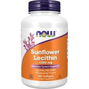 NOW Sunflower Lecithin 1200 mg [100 Гел капсули]