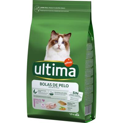 Ultima Cat Hairball krocaní & rýže 1,5 kg