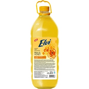 Elvi Елви течен сапун 5л жълт Мед и мляко (е-8410)