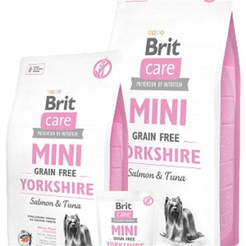 Brit Care Mini Grain Free Yorkshire- Пълноценна суха храна със сьомга и риба тон, за кучета от порода йоркширски териер- 7 кг