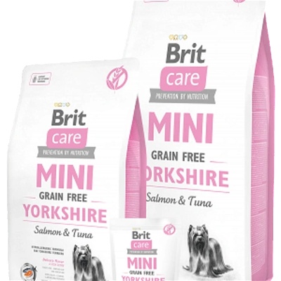 Brit Care Mini Grain Free Yorkshire- Пълноценна суха храна със сьомга и риба тон, за кучета от порода йоркширски териер- 7 кг