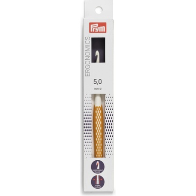 PRYM Háček na háčkování ergonomický plastový PRYM ERGO, velikost 5mm, délka 16cm