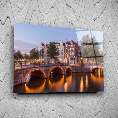 Art gift Стъклено АРТ пано - Мост в Амстердам