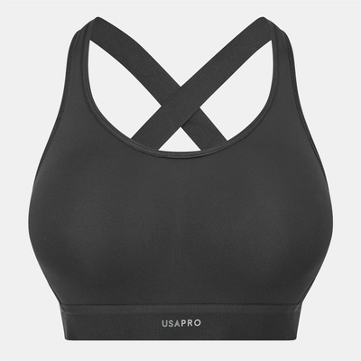 USA Pro High Support Sports Bra - Black