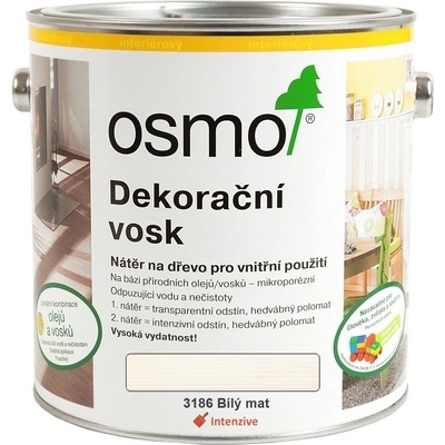 Osmo 3186 Dekorační vosk intenzivní 2,5 l Bílý mat