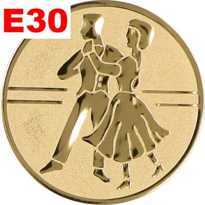 Emblém E30 TANEC umístění na sportovní pohár nebo medaili 25 mm